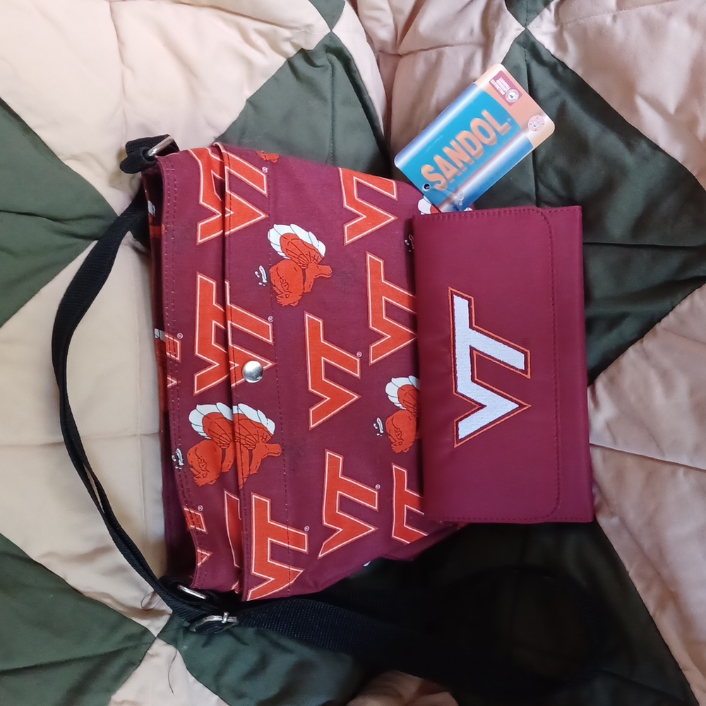 Virginia Tech wallet and cross body purse